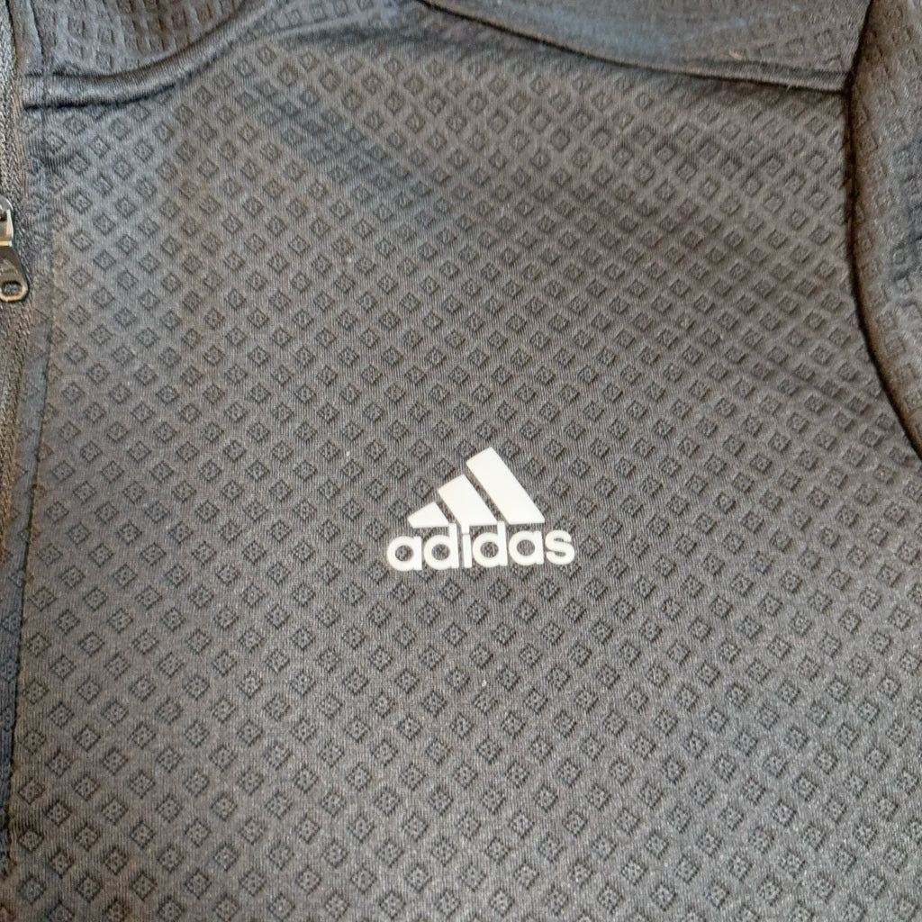 adidas Golf Men's L Black Textured 1/4 Zip Pullover Performance ADVR0850