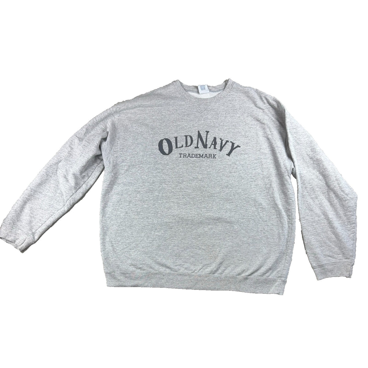 Vintage Old Navy Trademark Sweatshirt Mens XL Gray Crewneck Spellout Distressed