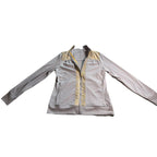 Annika Cutter & Buck Jacket Womens Small Petite Gray Yellow Full