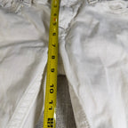 Miss Me Jeans Womens 30 White Cropped Skinny Rhinestone Embellished Flawed