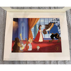 Disney Beauty & The Beast Enchanted Christmas 1997 Disney Store Lithograph Belle