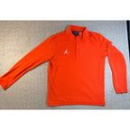 Jordan Team Dri-FIT Men M Orange Half Zip Pullover Jumpman Athletic Top