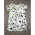 J.Jill Love Linen Floral Shift Dress XS 100% Linen Zip Pockets