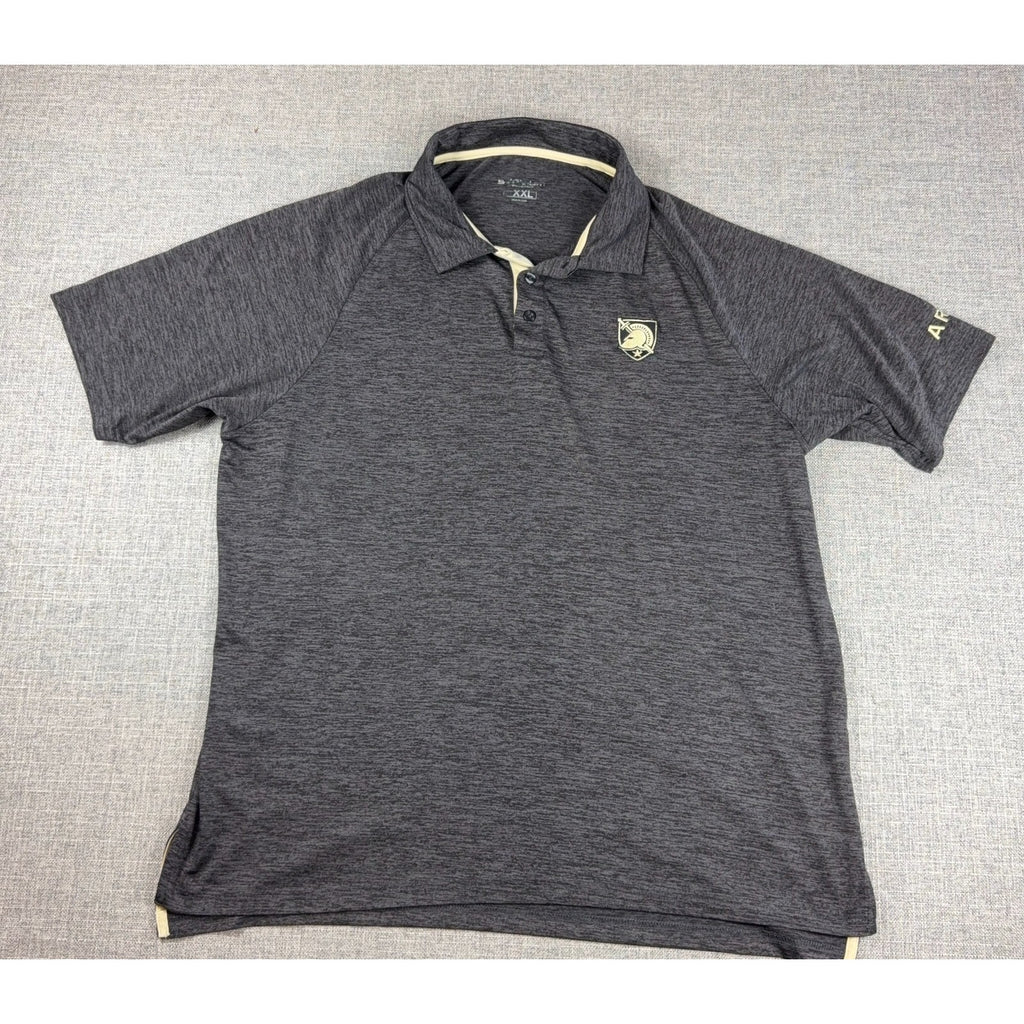 Army Black Knights West Point Mens XXL Polo Gray Heather Performance Shirt