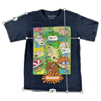 Nickelodeon 90s Cartoon Characters T Shirt Mens S Rugrats Hey Arnold Rocko Black