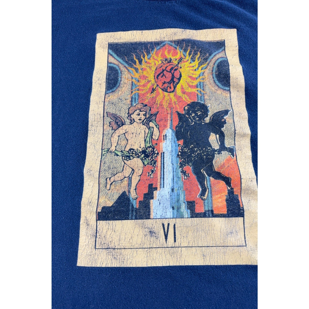 Smashing Pumpkins Spirits On Fire Tour 2022 Shirt XL Navy Tarot Band Tee