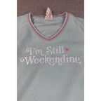 Preppy Mint Ribbed Weekending Sweatshirt Jadelynn Brooke XL