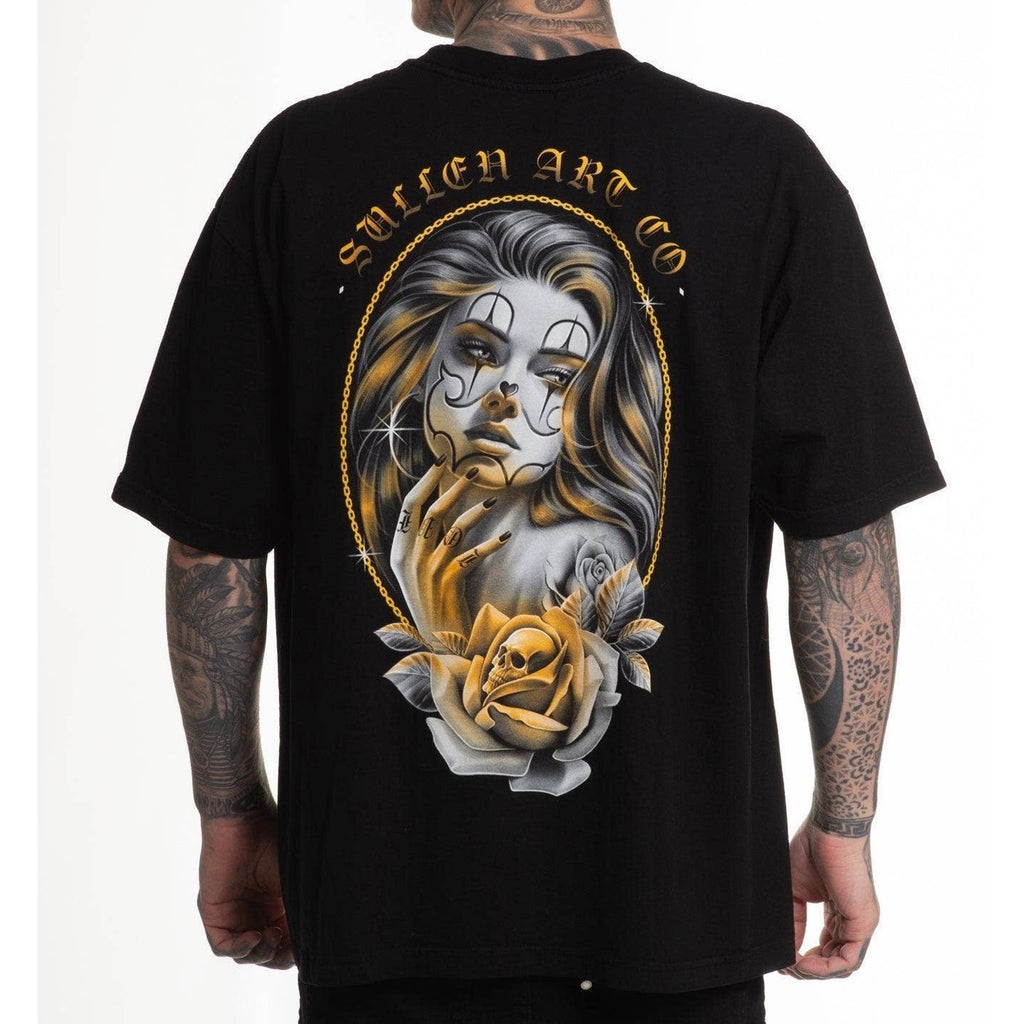 Sullen Art Collective Gold Gaze 1 Ton T Shirt Mens XL Black SCM7570 NWT