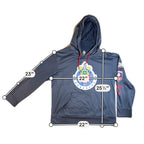CD Guadalajara Chivas Rayadas Hoodie L Gray Soccer Club Pullover Flawed