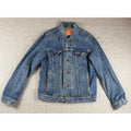 Levi's 72334 Men's M Denim Trucker Jacket Blue Distressed Faded Jean Jacket