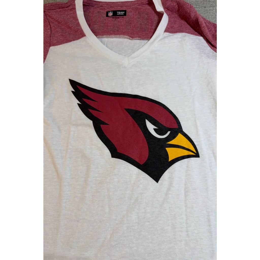 Arizona Cardinals Shirt Womens L NWT NFL Team Apparel Long Sleeve V Neck