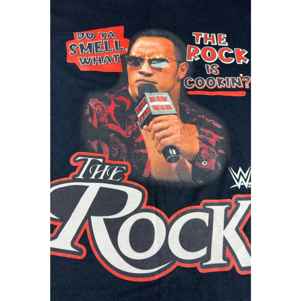 WWE The Rock T Shirt Mens M Do Ya Smell What Rock Is Cookin Black 2024