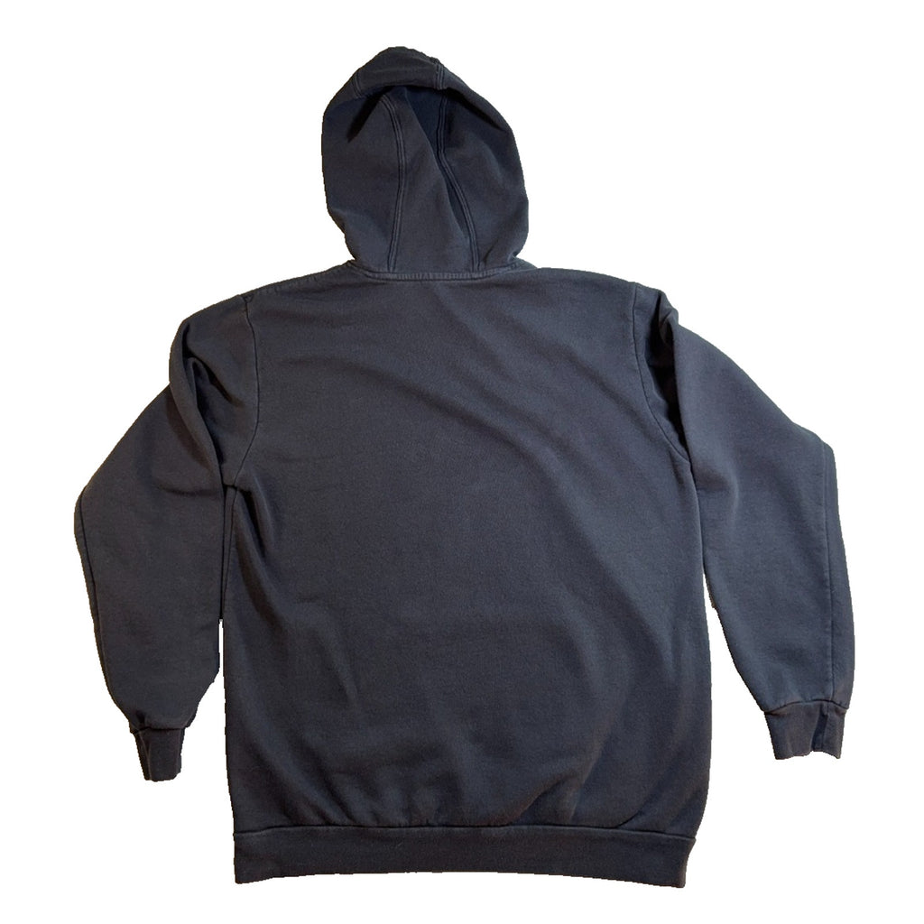 Adidas HK9146 Hoodie Mens M Black Gold Foil Logo Pullover Sweatshirt Faded