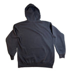 Adidas HK9146 Hoodie Mens M Black Gold Foil Logo Pullover Sweatshirt Faded