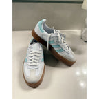 Adidas Sambae J Women’s Size 7 White Aqua Gum Sole Platform Shoes JQ1314 NWT