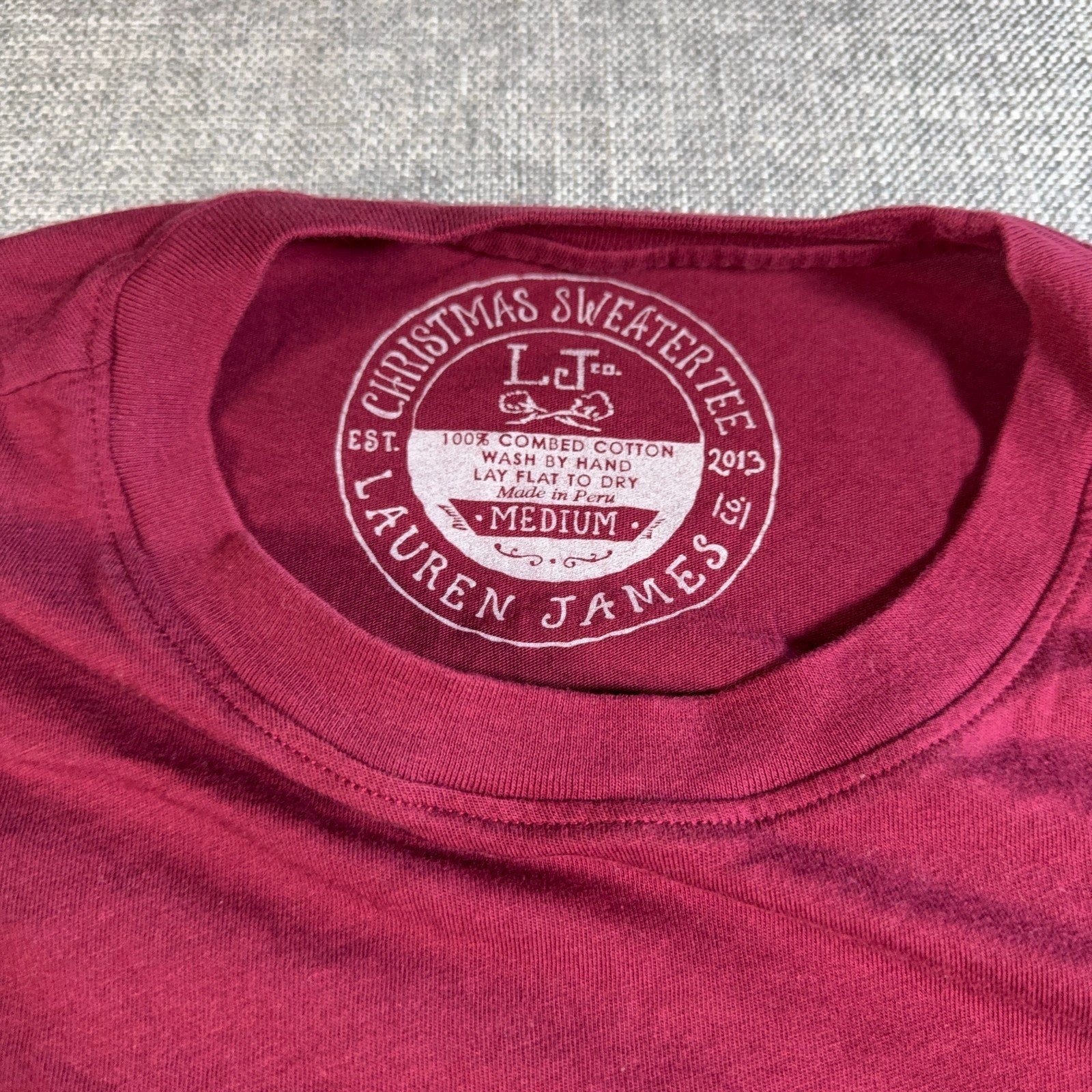 Mississippi State Bulldogs Christmas Sweater Tee Medium Lauren James Long Sleeve