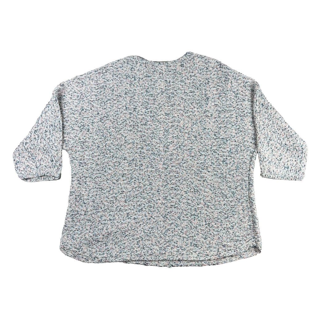 Chico’s Size 2 NWT Marled Dolman Sleeve V Neck Sweater Multicolor Split Hem
