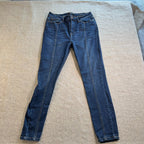 Judy Blue Jeans Womens 11/30 Skinny Fit Stretch Front Seam Dark Wash Denim