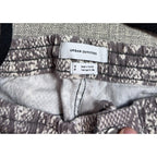 Urban Outfitters Snake Print Pants Womens S Gray White Pull On Cropped 25.5