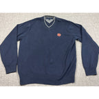 Tommy Hilfiger Auburn Tigers Sweater Mens S Navy V Neck Cotton NCAA