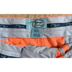 TrueFlies Pants Mens 34x32 Coral Orange Fishing Chino Flat Front Embroidered