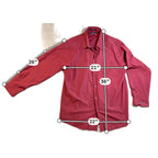 Brandini Le Collezioni Shirt Mens XL Red Faux Suede Microfiber Retro Button Up