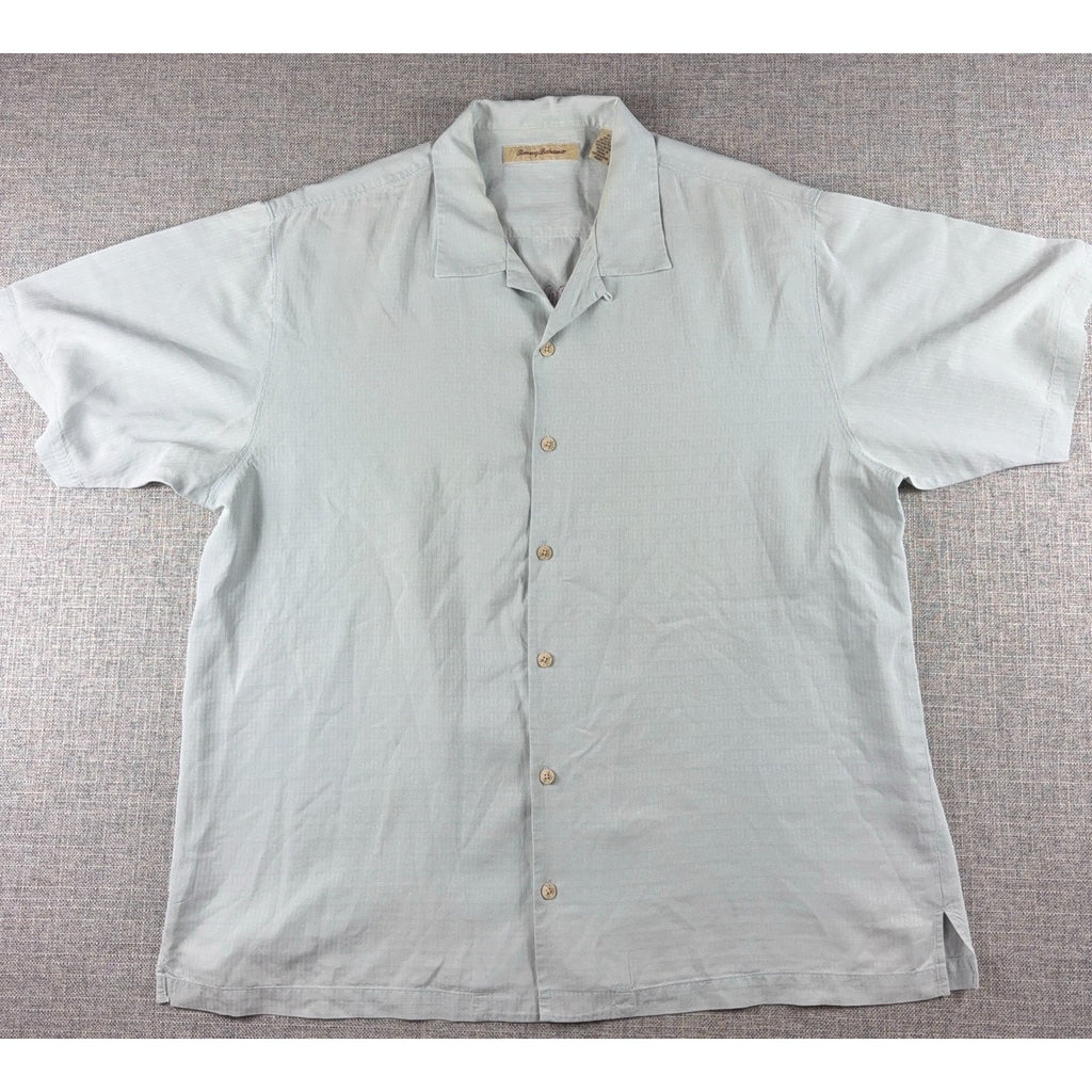 Tommy Bahama XL Silk Shirt Martini Embroidered I Dream of Tini Camp Hawaiian