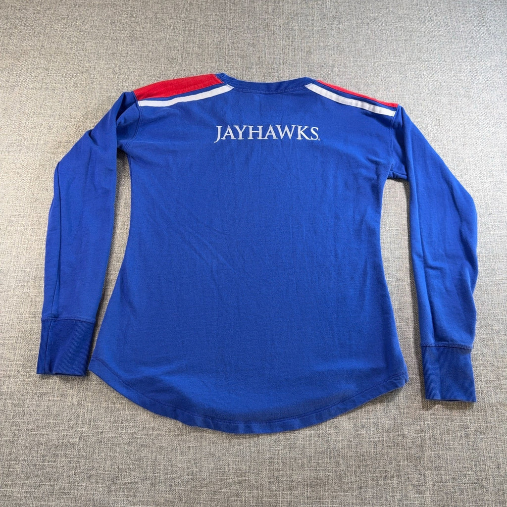 Champion Kansas Jayhawks Women’s L Blue Embroidered Crewneck Sweatshirt KU
