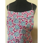 LOFT Jumpsuit Womens L Floral Paisley Smocked Wide Leg Boho Summer Vacation
