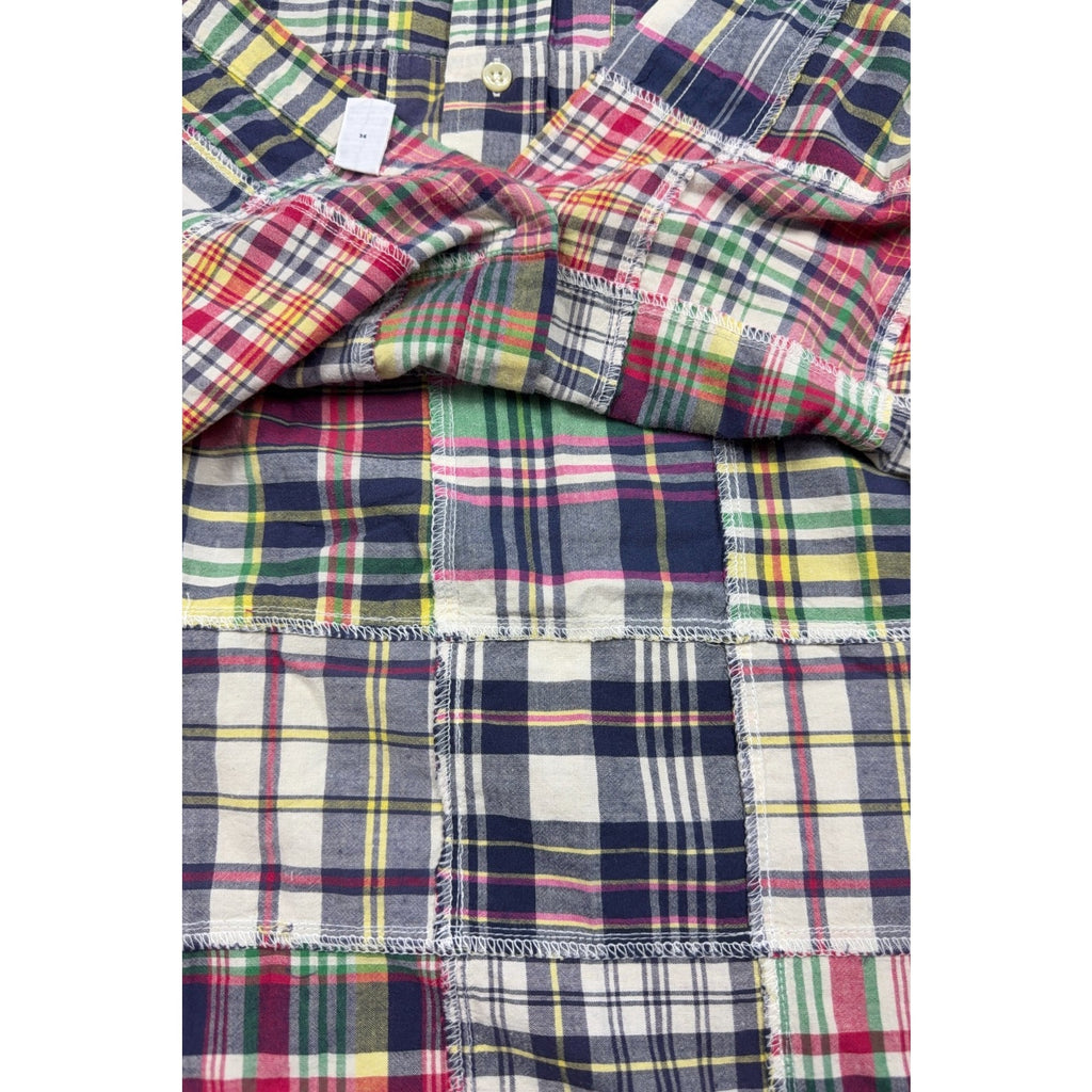 Vintage Polo Ralph Lauren Blake Patchwork Madras Shirt Mens 26x32 Cotton