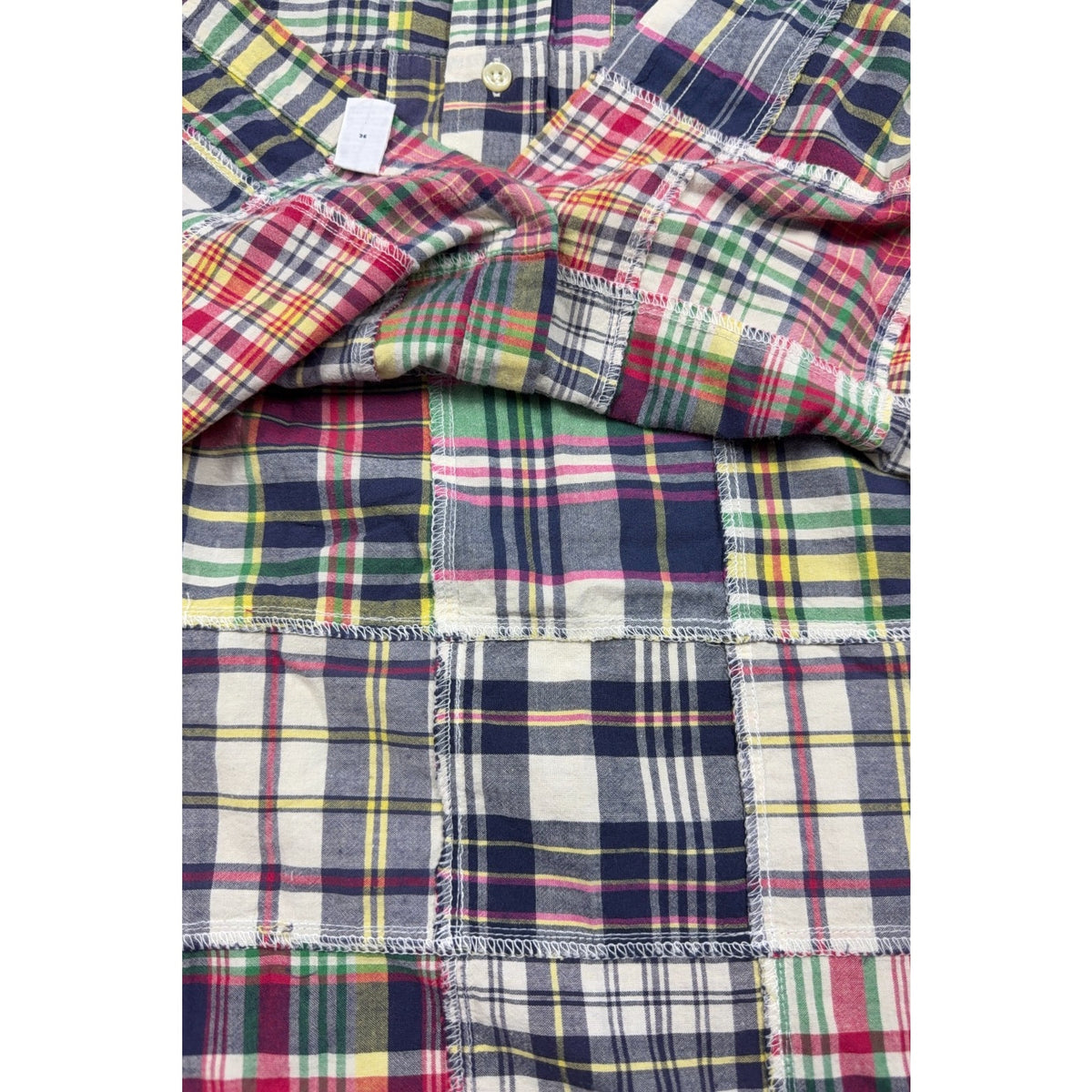 Vintage Polo Ralph Lauren Blake Patchwork Madras Shirt Mens 26x32 Cotton