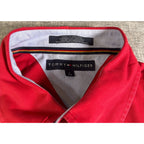 Tommy Hilfiger Shirt Mens Large Red Button Down Crest Logo Y2K 2001 Cotton