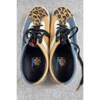 Vans Bold Ni Bender Shoes Mens 10 Leopard Denim Houndstooth Patchwork UltraCush