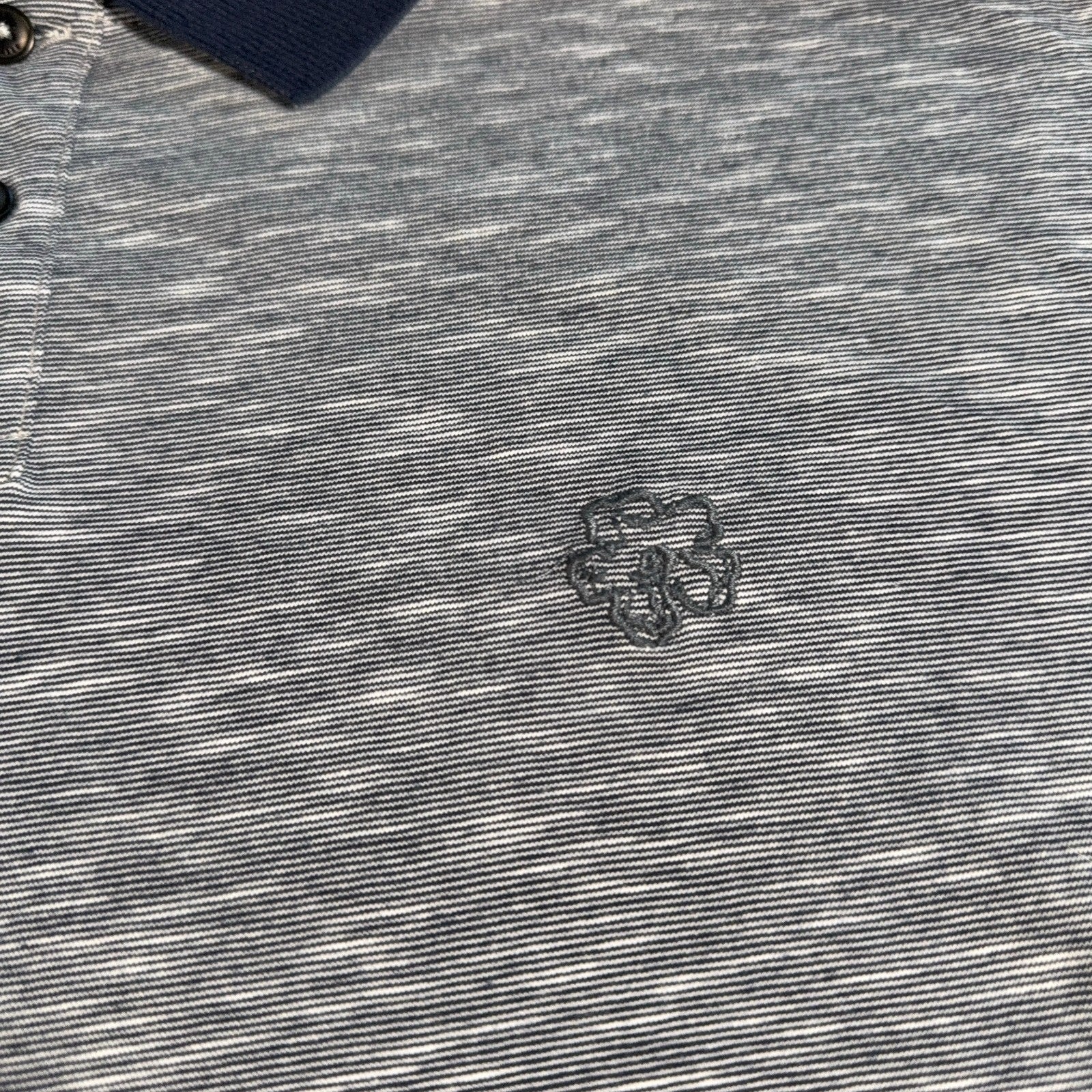 Ted Baker DALMOR Polo Shirt Mens Size 5 XL NWT Gray Navy 100% Cotton