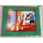 Disney Beauty & The Beast Enchanted Christmas Lithograph Disney Store Exclusive