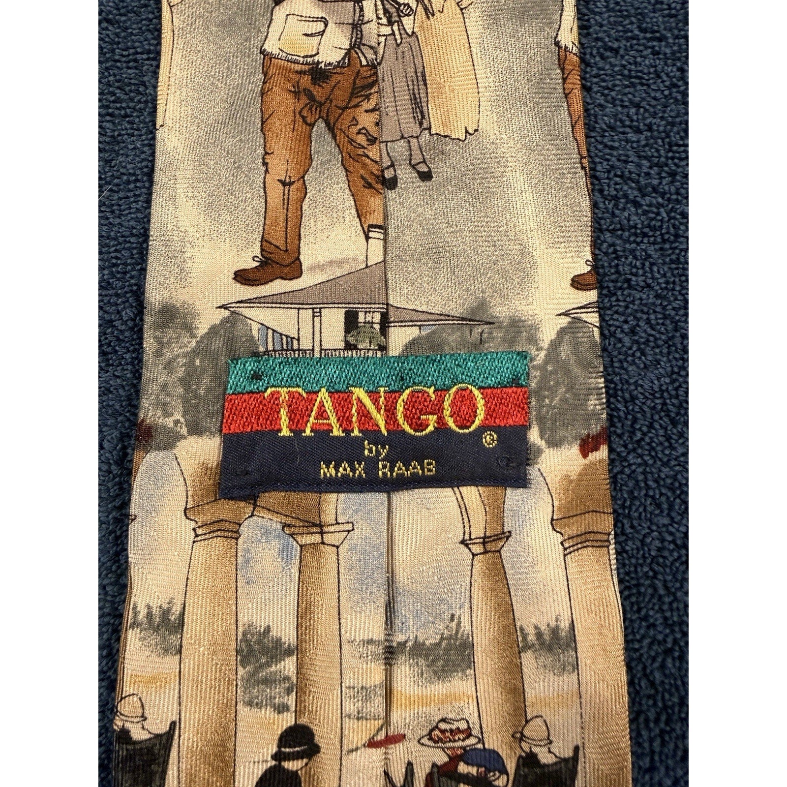Vintage Tango By Max Raab Golf Novelty Tie 100% Silk Country Club Art USA