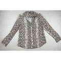 The Limited Snakeskin Blouse Womens L Animal Print Button Down Shirt Y2K