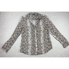 The Limited Snakeskin Blouse Womens L Animal Print Button Down Shirt Y2K