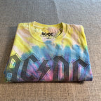 AC/DC Tie Dye T-Shirt Mens Medium Official Licensed Band Tee 2020 Rock