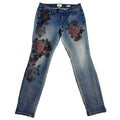 William Rast Perfect Skinny Jeans Womens 14 Floral Rose Print Justin Timberlake