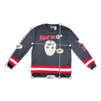 Friday the 13th Jason Voorhees Hockey Jersey Shirt Mens L Black Red Horror