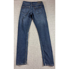 Calvin Klein Jeans CKJ 021 Womens 29x32 Slim Straight Stretch Denim Blue Paint