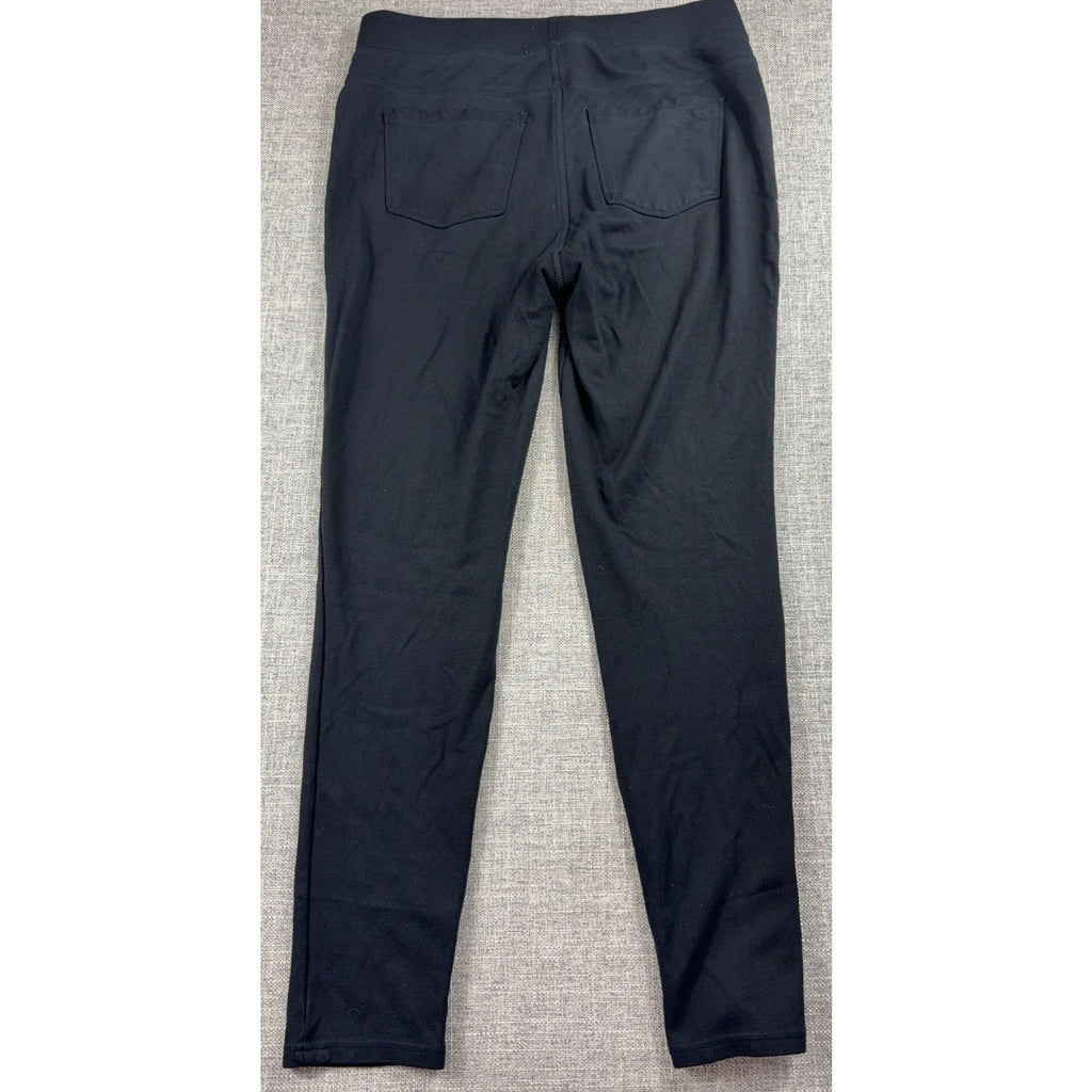 Seven7 Womens Large Black Pull On Ponte Skinny Pants Stretch 31x26.5