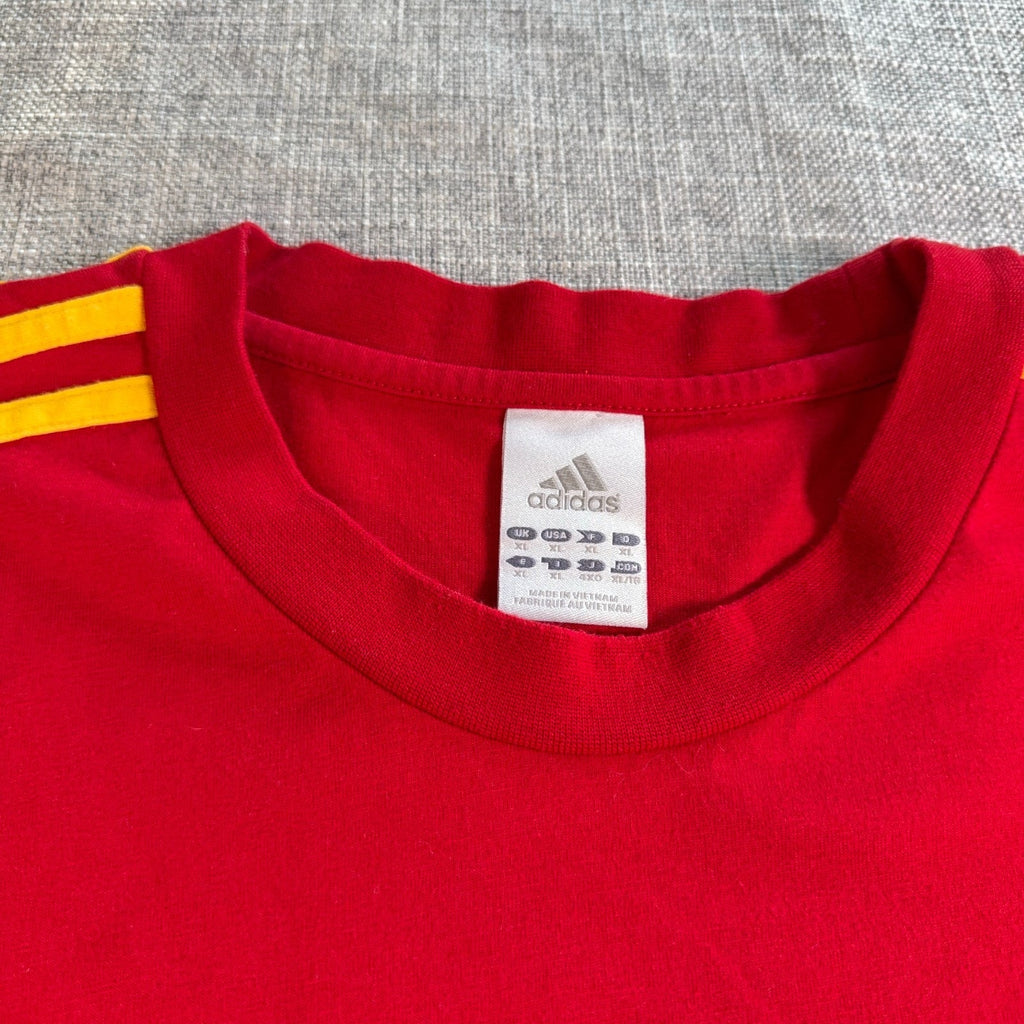 Adidas Spain National Team Shirt Mens XL Red España Soccer Football Tee