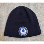 Chelsea FC Beanie Hat Navy Blue Embroidered Crest Official Licensed Soccer EPL