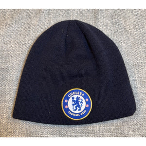 Chelsea FC Beanie Hat Navy Blue Embroidered Crest Official Licensed Soccer EPL