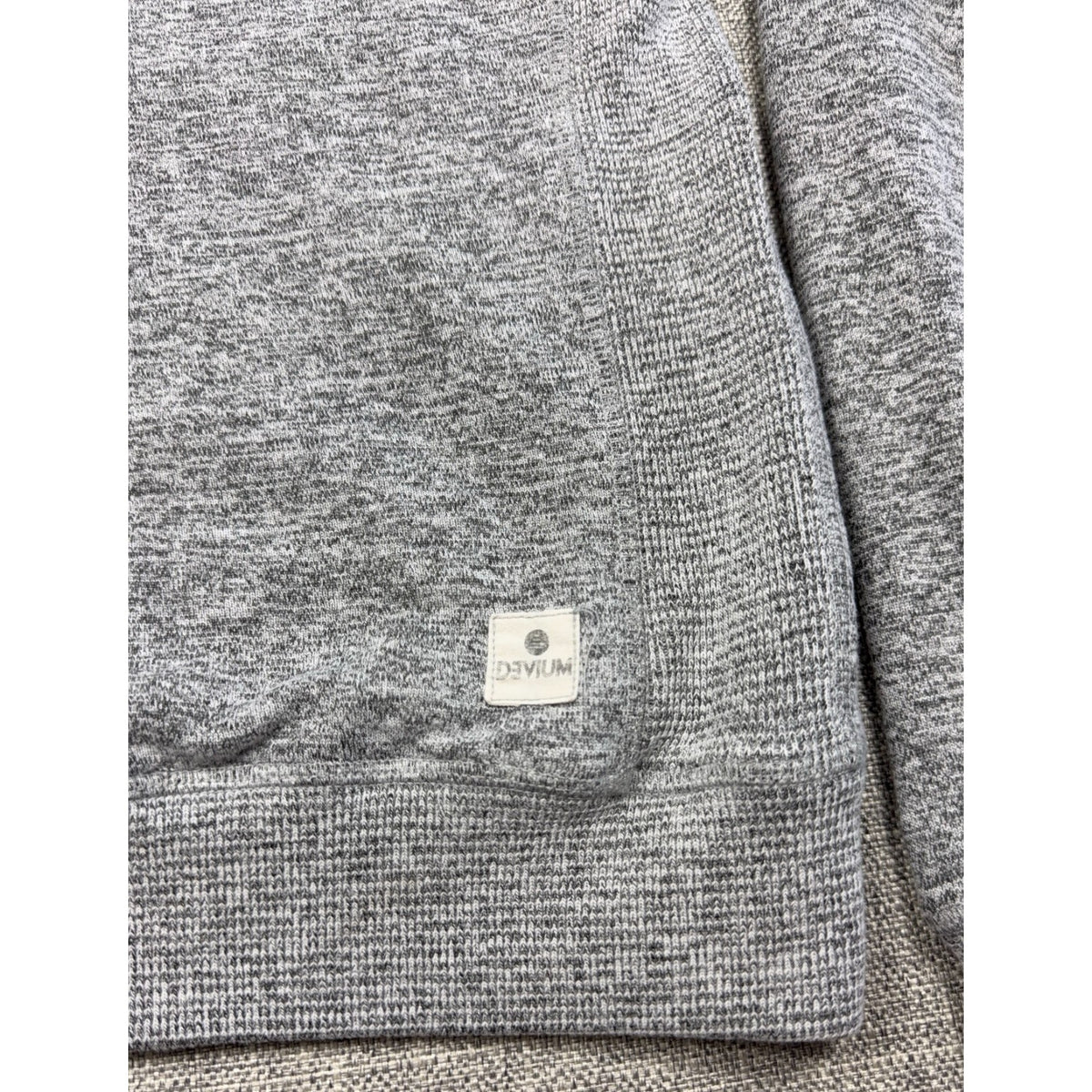 Devium Made in USA Gray Marled Pullover Hoodie Tagged Large