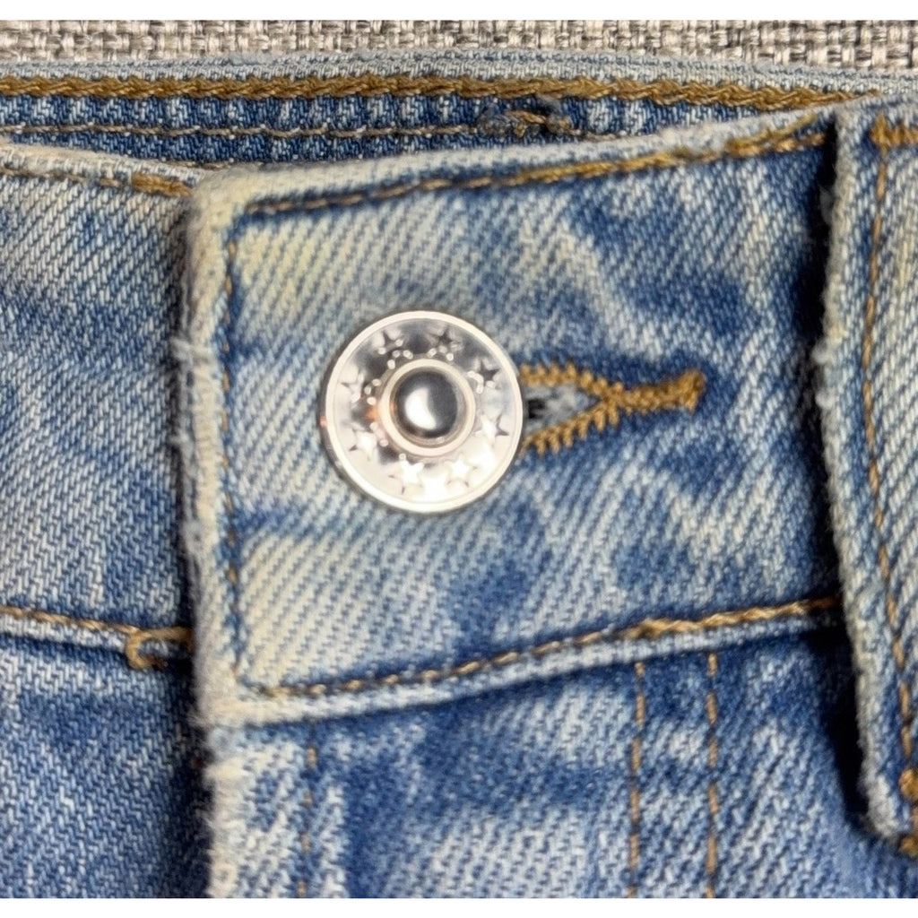Zara Mens Jeans 31 Light Wash Slim Straight Cropped Ankle Denim 26.5 Inseam
