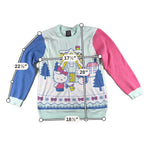 Hello Kitty Sanrio Christmas Sweater Womens L Holiday Snowman Colorblock Knit