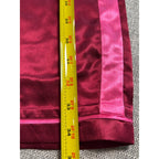 MERSEA Satin Lounge Pants XS Burgundy Pink Stripe Wide Leg Pajama Pants